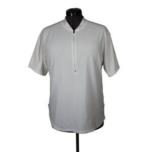 Nike‎ men's vintage Y2K white 1/2 zip cycling shirt USA made L